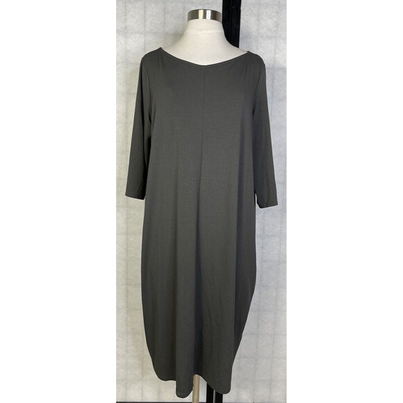 Eileen Fisher Bateau Neck Dress. Size: M